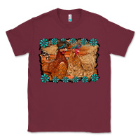 Burgundy chicken western Classic Tee - RacoonDesign