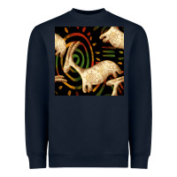Navy african ethnic animal seamless pattern Heavyweight Sweatshirt - BundleAndBundleShop