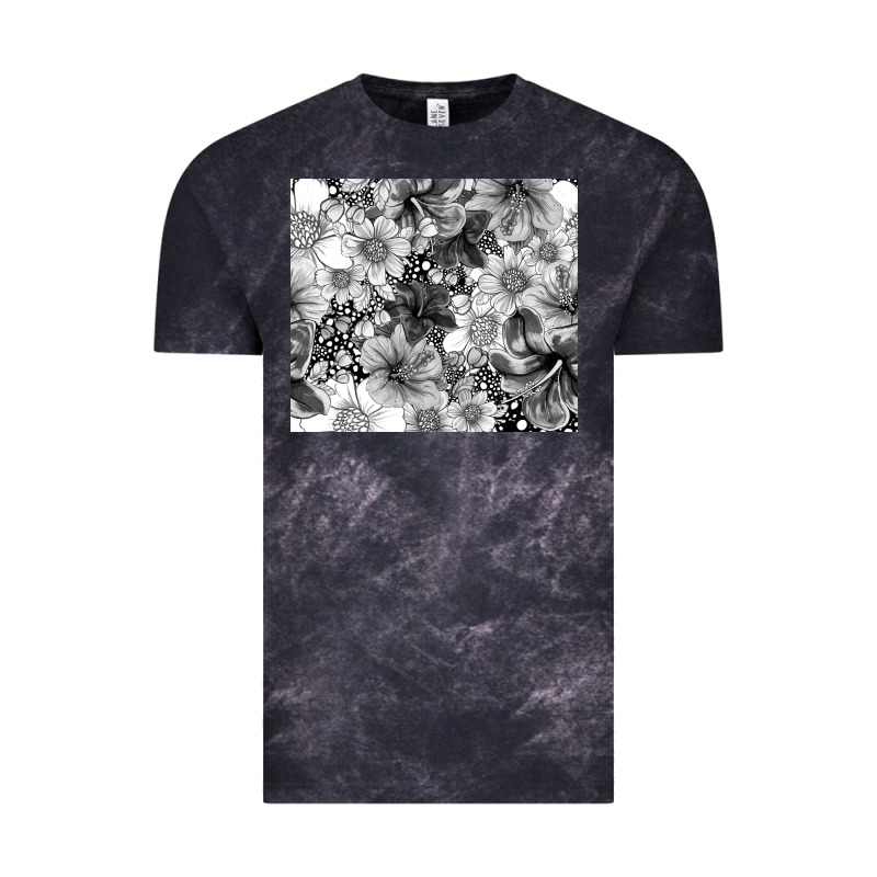 Black And White Floral Vintage Tee by TumblerDesignByShophia | Teevron