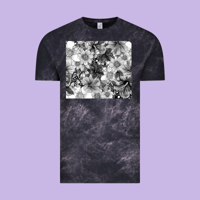 Black And White Floral Vintage Tee Designed By Tumblerdesignbyshophia