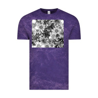 Cloud Purple black and white floral Vintage Tee - TumblerDesignByShophia