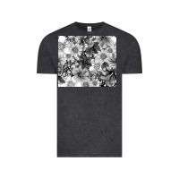Vintage Black black and white floral Vintage Tee - TumblerDesignByShophia
