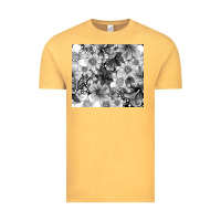 Vintage Mustard black and white floral Vintage Tee - TumblerDesignByShophia