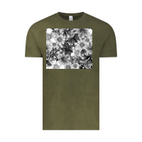 Vintage Olive black and white floral Vintage Tee - TumblerDesignByShophia