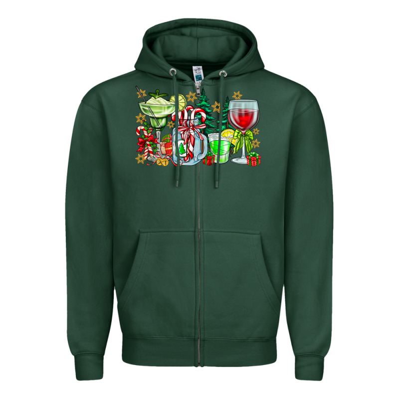 Christmas Tequila Zipper Hoodie by CowhideDigitalArt | Teevron