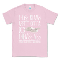 Bubblegum Pink Clam Diggers Funny Quote Gift Long Beach Peninsula Classic Tee - minhPixels