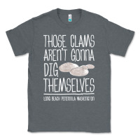 Charcoal Heather Clam Diggers Funny Quote Gift Long Beach Peninsula Classic Tee - minhPixels
