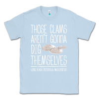 Dusty Blue Clam Diggers Funny Quote Gift Long Beach Peninsula Classic Tee - minhPixels