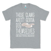 Heather Grey Clam Diggers Funny Quote Gift Long Beach Peninsula Classic Tee - minhPixels