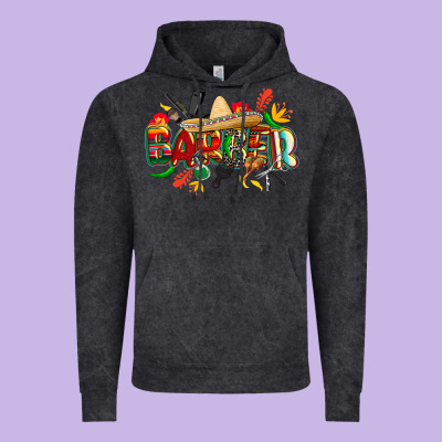 Cinco De Mayo Barber Vintage Hoodie Designed By Cowgirlartshop