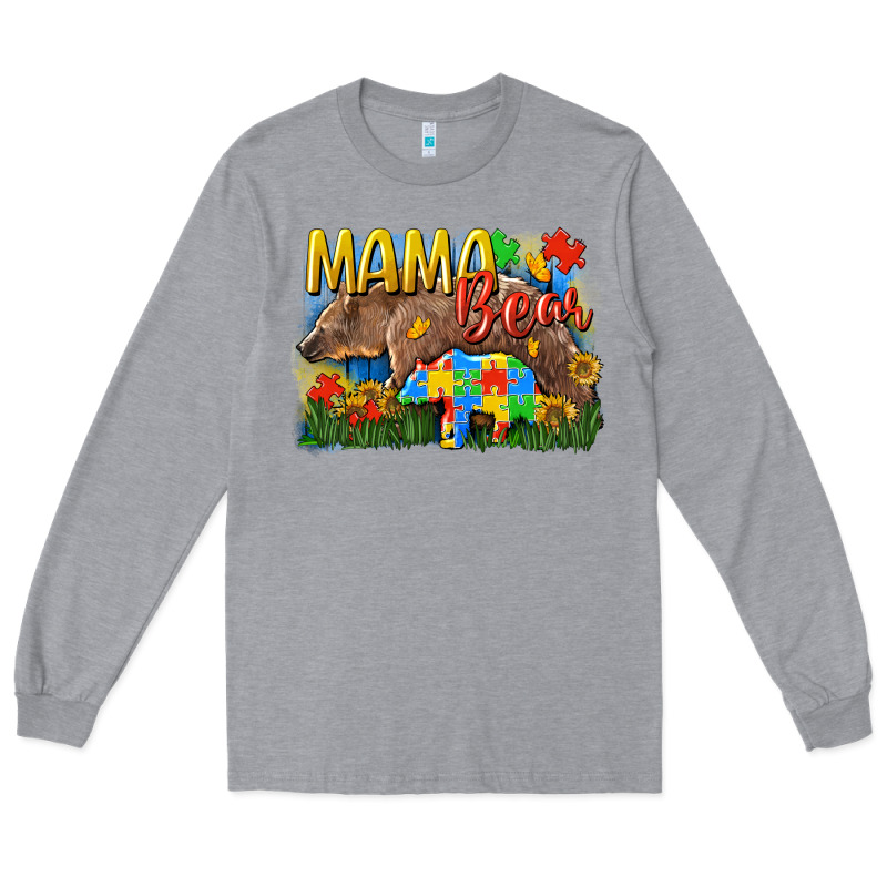 Mama Bear Autism Long Sleeve Tee by CowGirlArtShop | Teevron