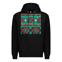 Black native american aztec seamless pattern 4 Premium Hoodie - BundleAndBundleShop
