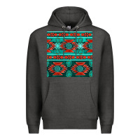 Charcoal Heather native american aztec seamless pattern 4 Premium Hoodie - BundleAndBundleShop