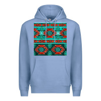 Colony Blue native american aztec seamless pattern 4 Premium Hoodie - BundleAndBundleShop