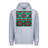 Heather Grey native american aztec seamless pattern 4 Premium Hoodie - BundleAndBundleShop