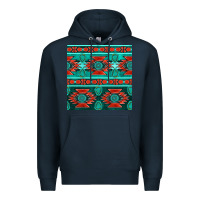 Navy native american aztec seamless pattern 4 Premium Hoodie - BundleAndBundleShop