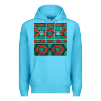 Ocean Blue native american aztec seamless pattern 4 Premium Hoodie - BundleAndBundleShop