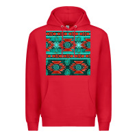 Red native american aztec seamless pattern 4 Premium Hoodie - BundleAndBundleShop