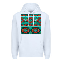 White native american aztec seamless pattern 4 Premium Hoodie - BundleAndBundleShop