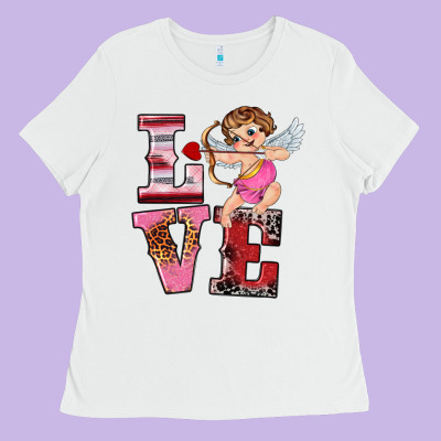 Valentine's Day Cupid Love Ladies Tee Designed By Ranaportraitstore