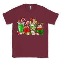 Burgundy Christmas coffee cup Classic Tee - NancyCooperArtShop