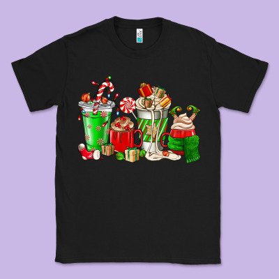 Christmas Coffee Cup Classic Tee Designed By Nancycooperartshop
