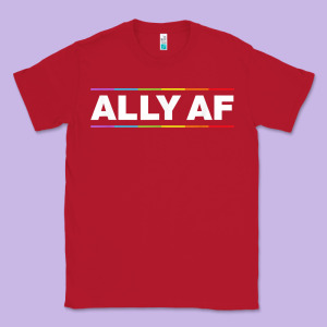 Ally Af Pride Rainbow Shirt  Proud Lgbtq Ally Tshirt Classic Tee Designed By Minhpixels