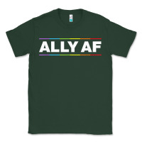 Sports Green Ally AF Pride Rainbow Shirt  Proud LGBTQ Ally TShirt Classic Tee - minhPixels