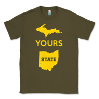 Army Green Up Yours State Of Ohio Funny Anti Oh Pro Michigan Meme Classic Tee - minhPixels