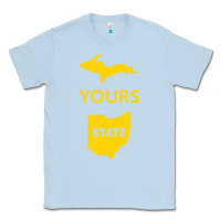 Dusty Blue Up Yours State Of Ohio Funny Anti Oh Pro Michigan Meme Classic Tee - minhPixels