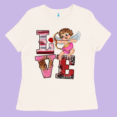 Valentine's Day Cupid Love Ladies Tee Designed By Ranaportraitstore