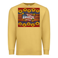 Antique Gold usa map Premium Sweatshirt - Artiststas