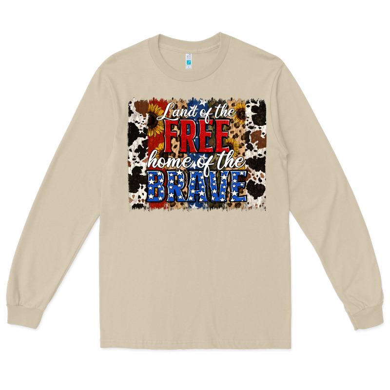 Land Of The Free  Th Of July Brushstroke Long Sleeve Tee by Jasminsmagicworld | Teevron