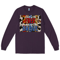 Plum land of the free  th of july brushstroke Long Sleeve Tee - Jasminsmagicworld
