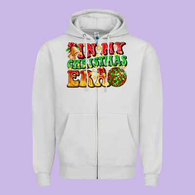 Inmy Christmas Era Zipper Hoodie Designed By Cowhidedigitalart