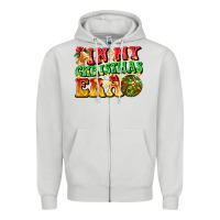 Dove Grey inmy christmas era Zipper Hoodie - CowhideDigitalArt