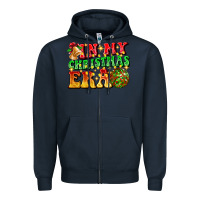 Navy inmy christmas era Zipper Hoodie - CowhideDigitalArt
