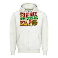 Oatmeal Heather inmy christmas era Zipper Hoodie - CowhideDigitalArt