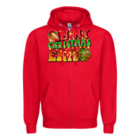 Red inmy christmas era Zipper Hoodie - CowhideDigitalArt