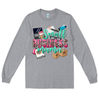 Heather Grey Small Business Mama Long Sleeve Tee - CowGirlArtShop