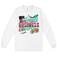 White Small Business Mama Long Sleeve Tee - CowGirlArtShop