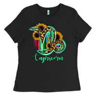 Black Capricorn Zodiac Ladies Tee - Bettercallsaul