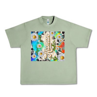 Oil Green human with daisies Urban Heavy Tee - TumblerDesignByShophia