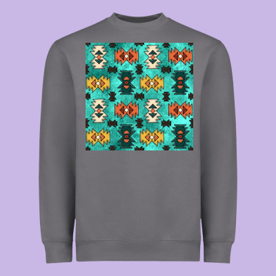 Native American Aztec Seamless Pattern 3 Heavyweight Sweatshirt Designed By Bundleandbundleshop