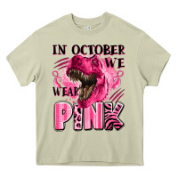 Mossy in october we wear pink dinosaur Heavy Core Tee - LillyAllenDesigns