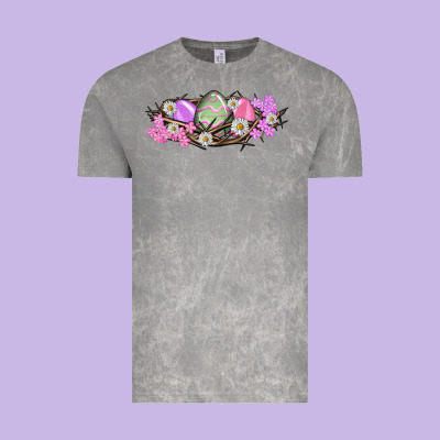 Easter Eggs And Crown Of Thorns Easter Day Vintage Tee Designed By Howdyjamesfarm