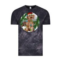 Cloud Black Cockapoo Christmas Vintage Tee - RanaPortraitStore