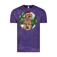 Cloud Purple Cockapoo Christmas Vintage Tee - RanaPortraitStore