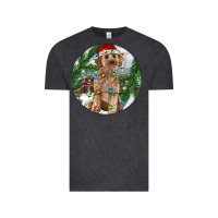 Vintage Black Cockapoo Christmas Vintage Tee - RanaPortraitStore