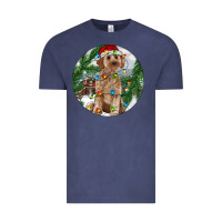 Vintage Denim Cockapoo Christmas Vintage Tee - RanaPortraitStore